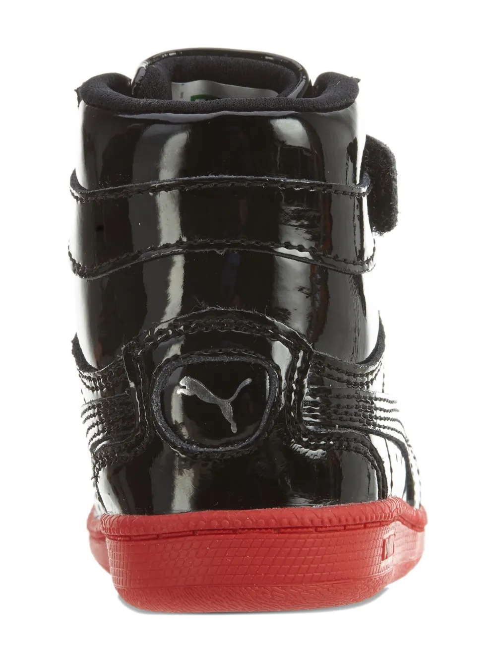 Puma Kids patent leather strap trainers Zwart