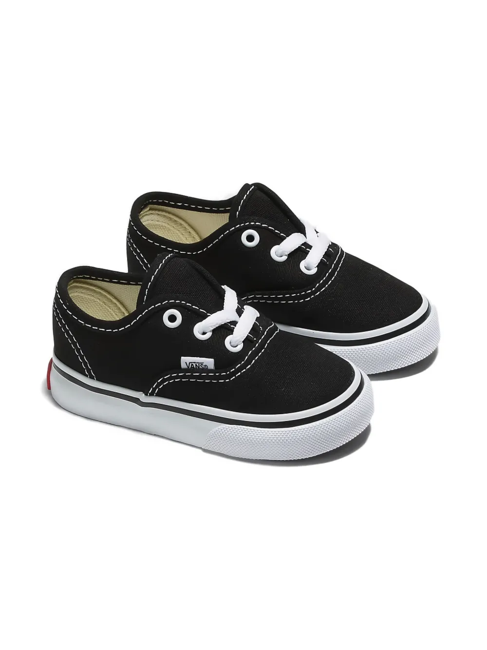 Vans Kids Authentic lace-up canvas sneakers Black