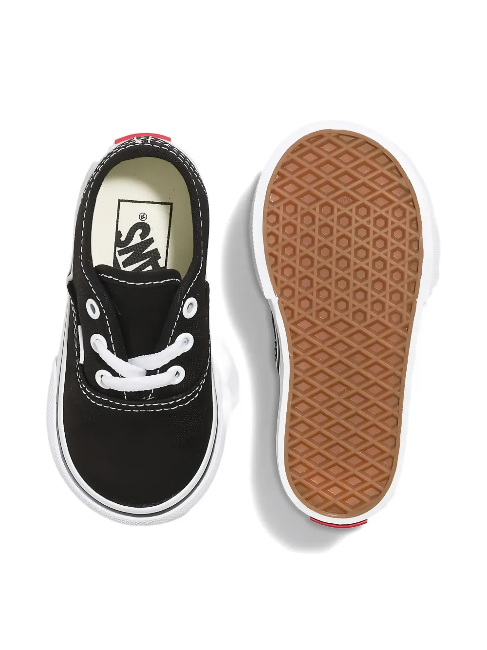 Vans Kids Authentic lace-up canvas sneakers Black