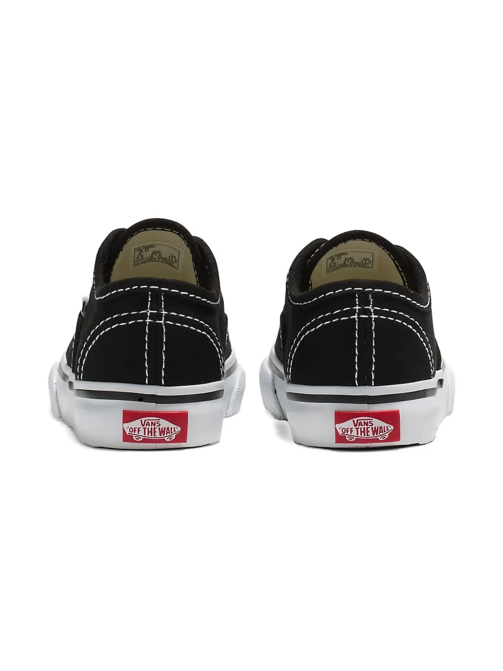 Vans Kids Authentic lace-up canvas sneakers Black