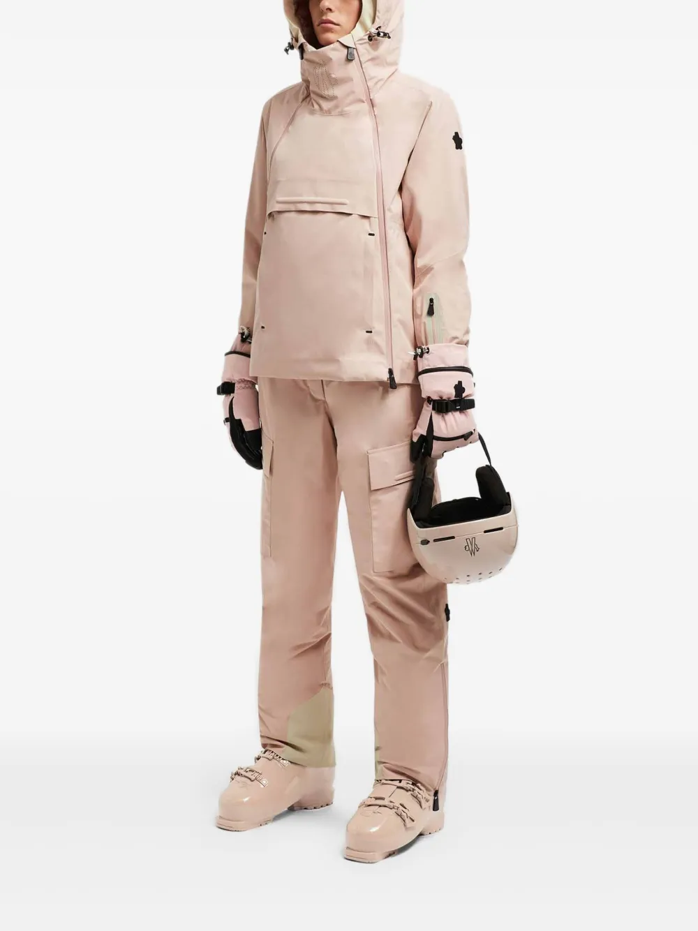 Moncler Grenoble logo-appliqué ski trousers - Roze