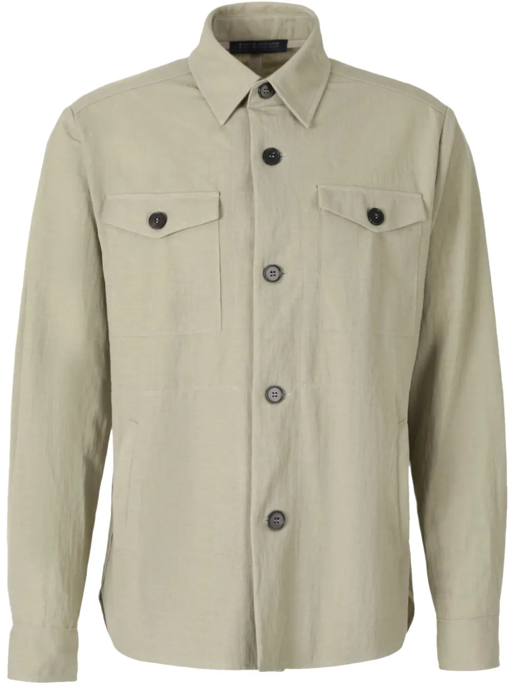 Harris Wharf London Button-up shirtjack Groen