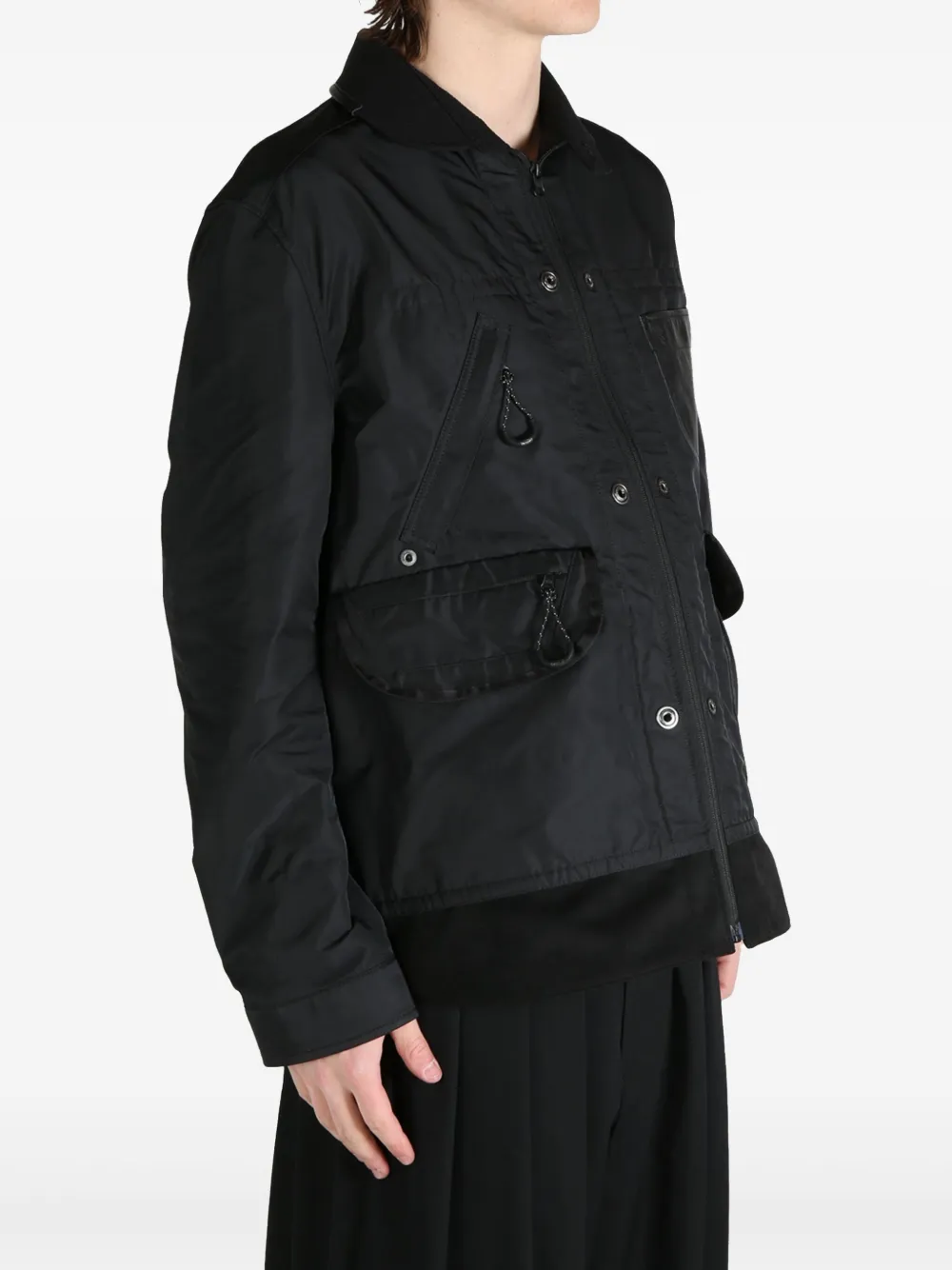 Junya Watanabe MAN Oakley gelamineerd jack Zwart