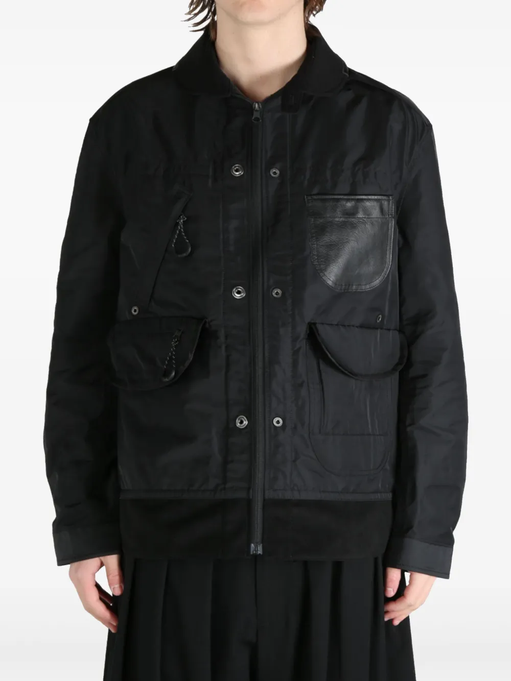 Junya Watanabe MAN Oakley laminated jacket - Zwart