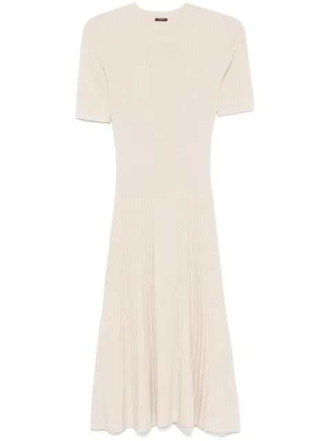 JOSEPH vestido midi de canalé fino