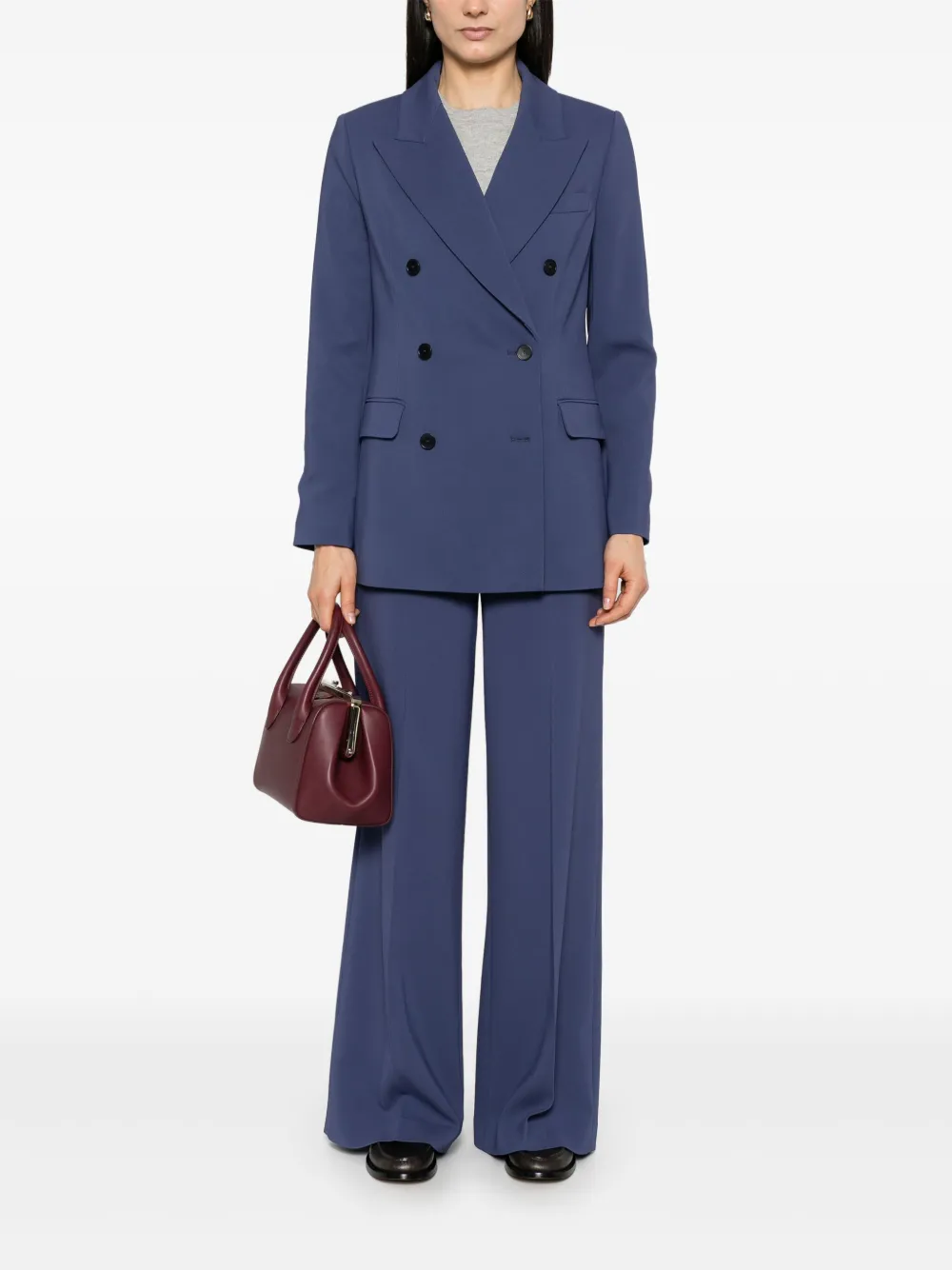 JOSEPH Alane cady wide-leg trousers - Blauw