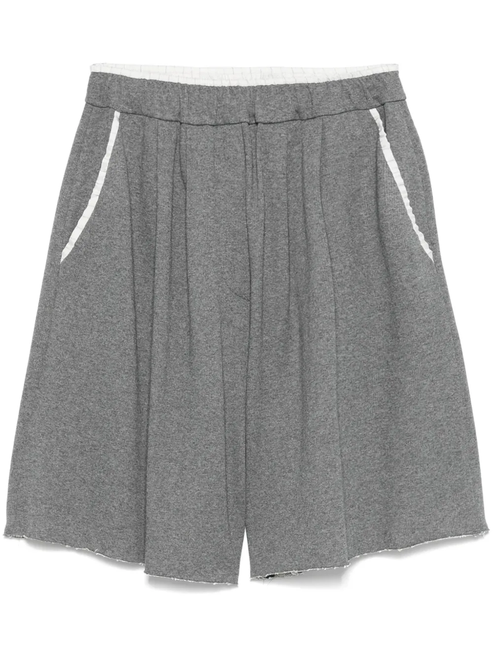 pleated bermuda shorts