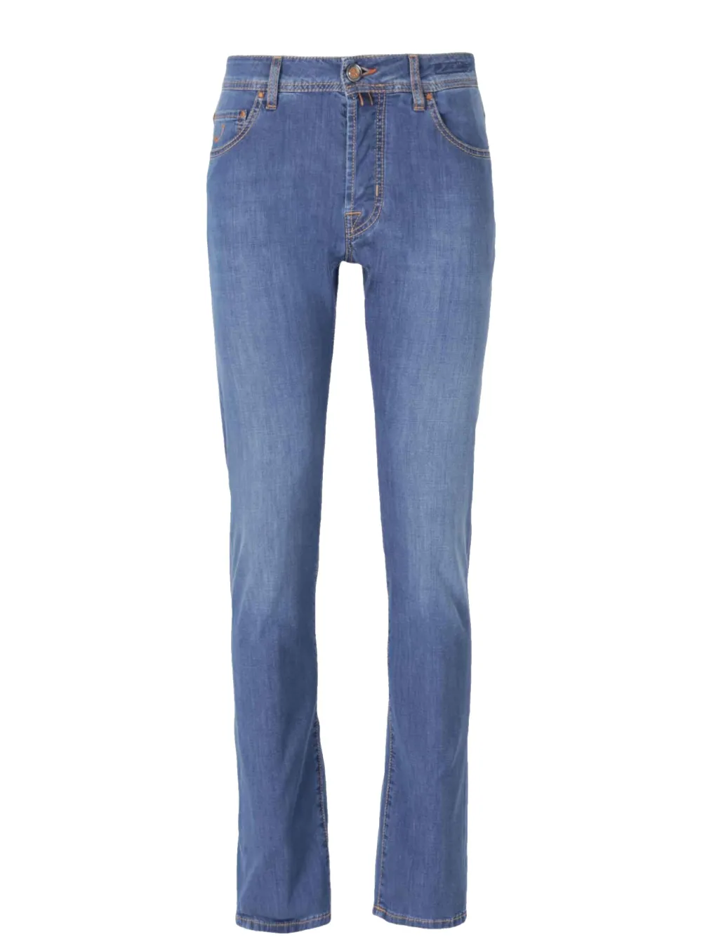 Jacob Cohen Stitched Denim Trousers Featuring Belt Loops In ブルー