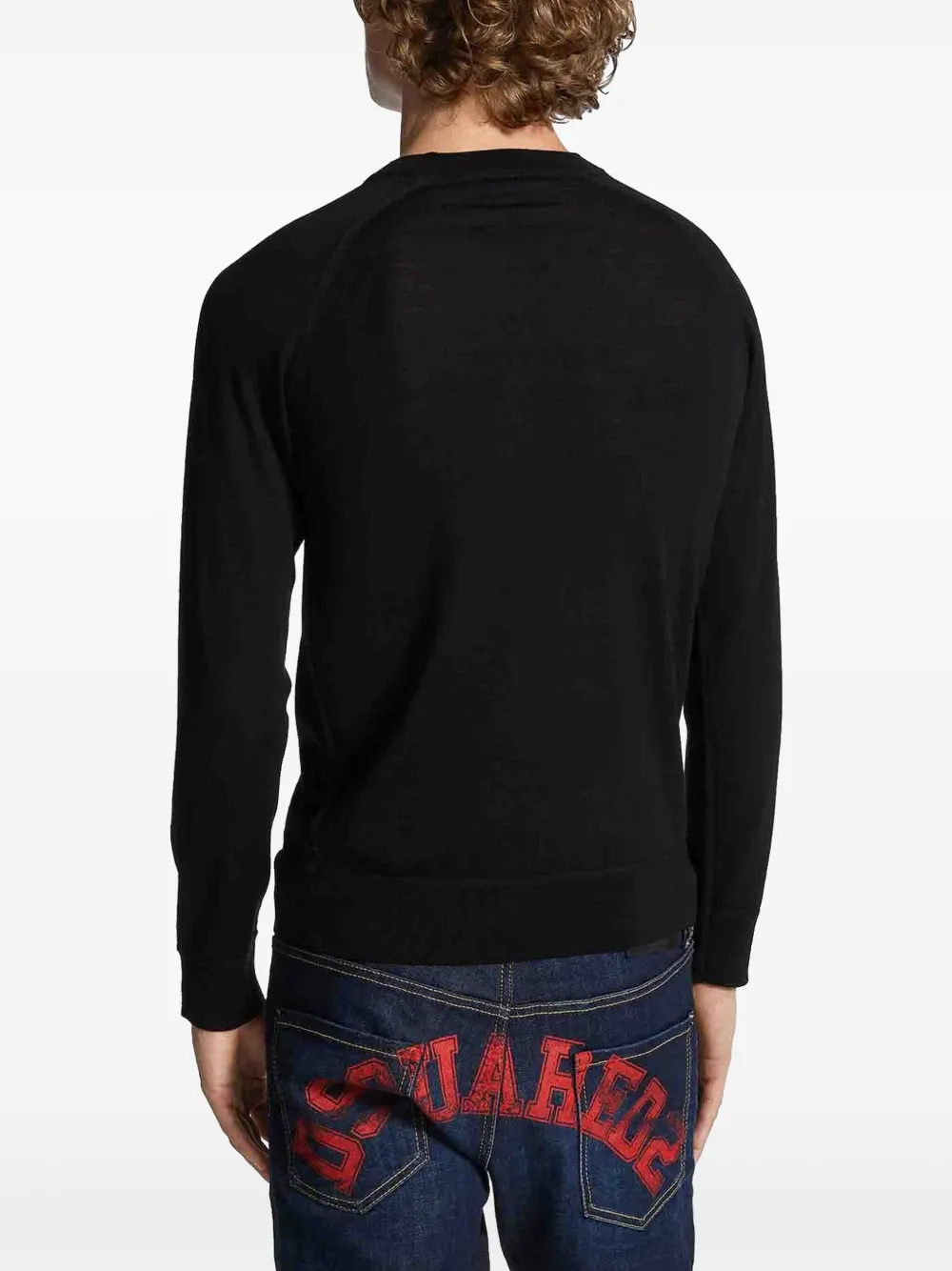 DSQUARED2 Fijngebreid T-shirt Zwart