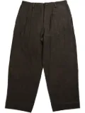 Ziggy Chen rear-elasticated trousers - Brown