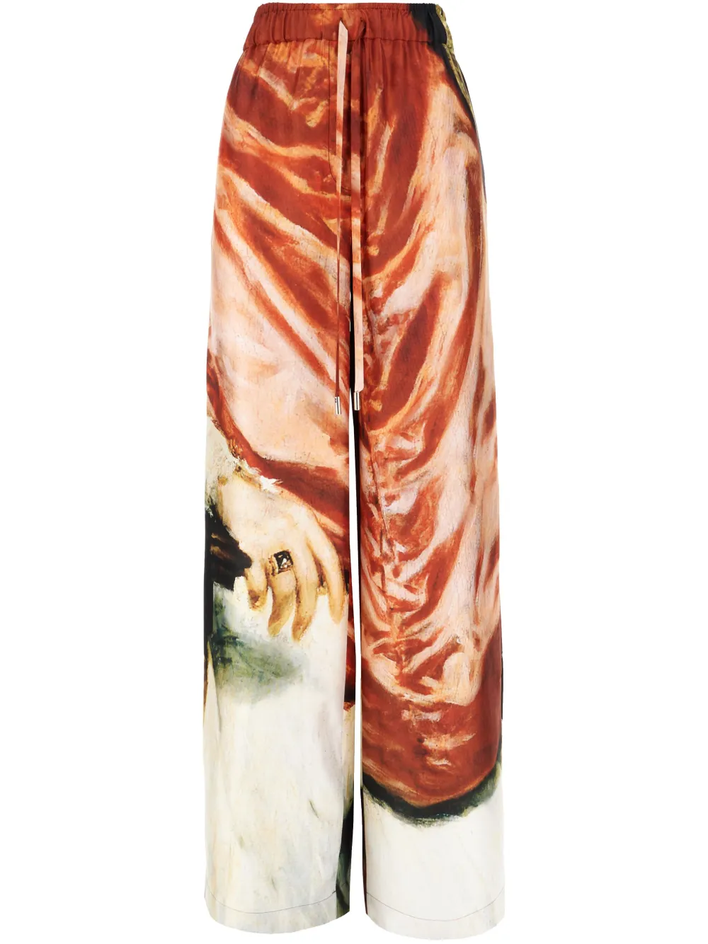 all-over printed trousers