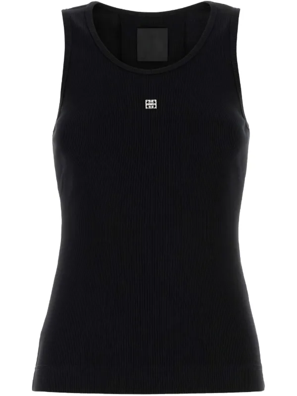美品　GIVENCHY　ジバンシー　4Gロゴ　タンクトップ　ノースリーブ　黒 GIVENCHY - 美品 GIVENCHY ジバンシー 4Gロゴ タンクトップ