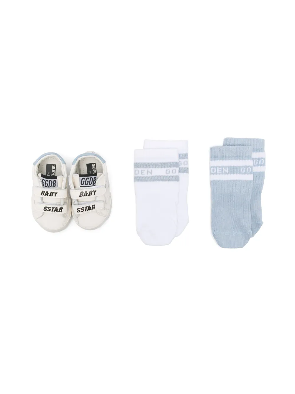 Golden Goose Kids Baby School sneakers set White