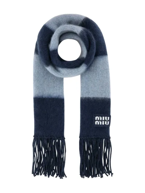 Miu Miu logo-embroidered scarf 