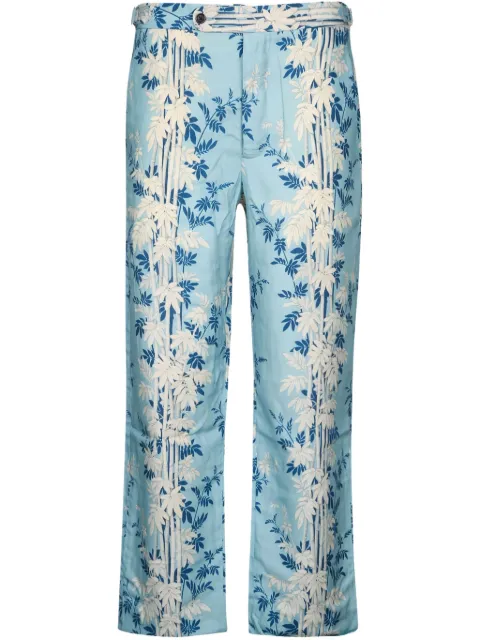 BODE leaf-print trousers