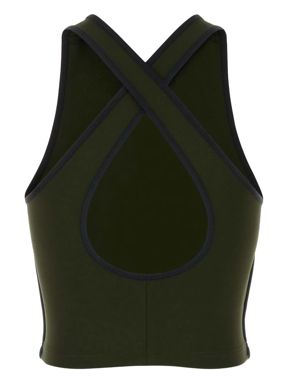 Miu Miu Top met geborduurd logo - Groen