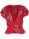 BODE floral-print blouse - Red