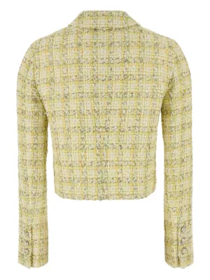 ジャケット VERSACE FW22 TWEED JACKET (1007069_1A053342W020) Tweed Cardigan Jacket White,Gold | VERSACE US