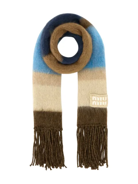 Miu Miu logo-embroidered scarf 