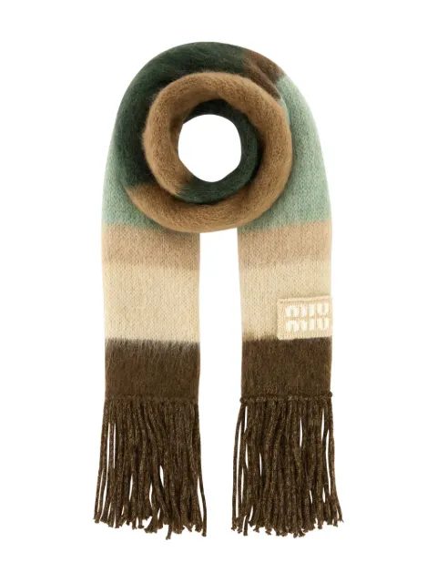 Miu Miu logo-embroidered scarf 