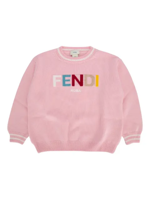 Fendi Kids logo-embroidered jumper 