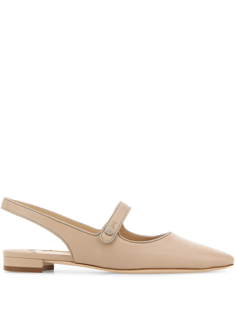 Manolo Blahnik Sawra ballerina's Beige