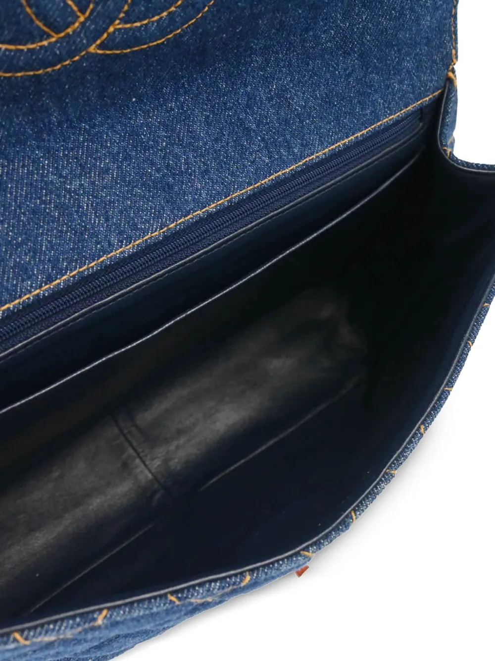 Pre-owned Chanel 1997 Denim Diamond-quilted Shoulder Bag In 蓝色
