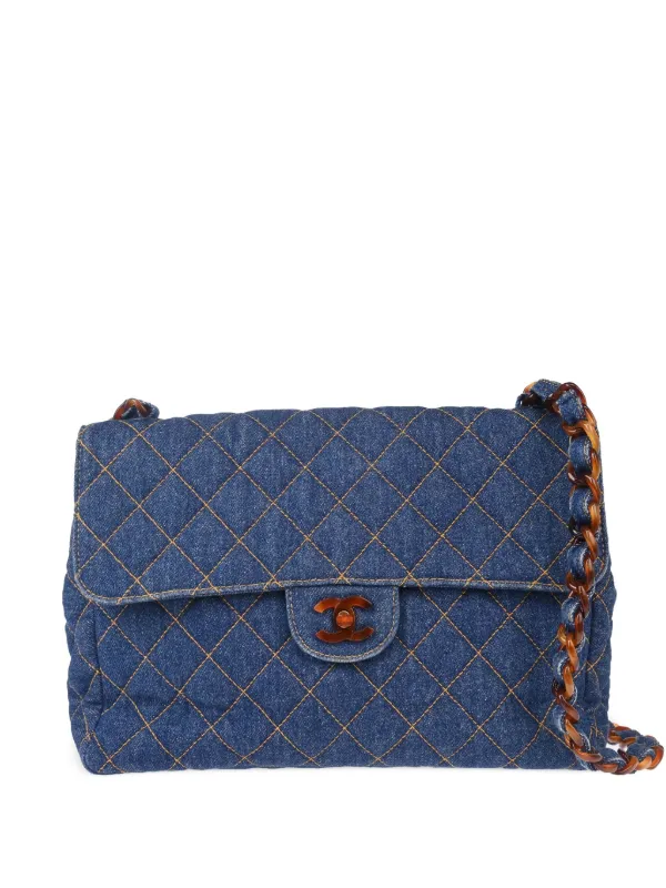 CHANEL Pre-Owned 1997 デニム マトラッセ ショルダーバッグ | ブルー