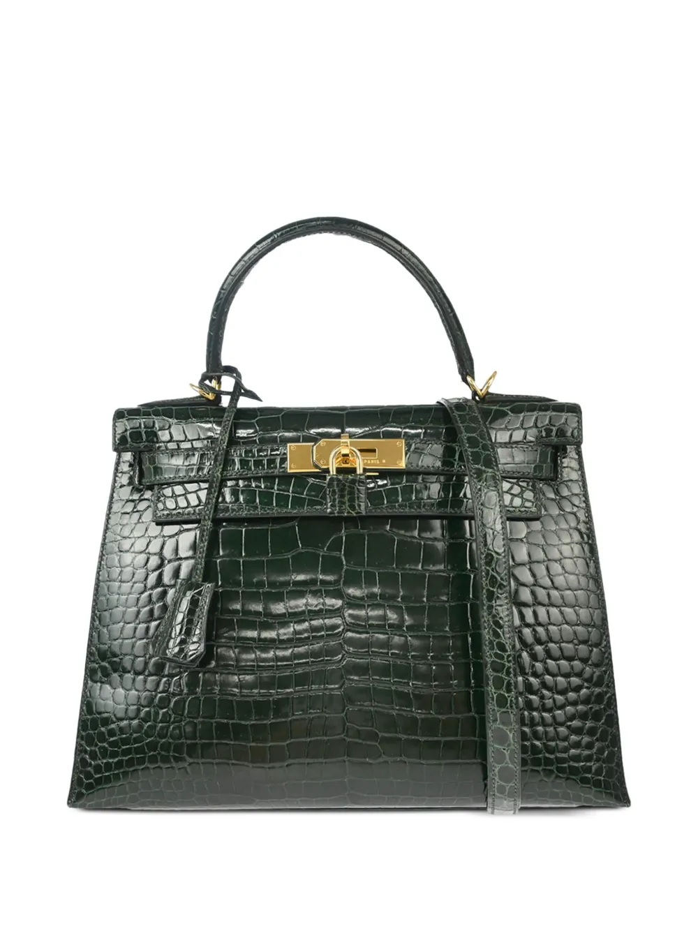Hermès Pre-Owned 2001 ケリー 28 セリエ 2way バッグ - グリーン Hermès Pre-Owned 2001 ケリー 28 セリエ 2way バッグ - グリーン