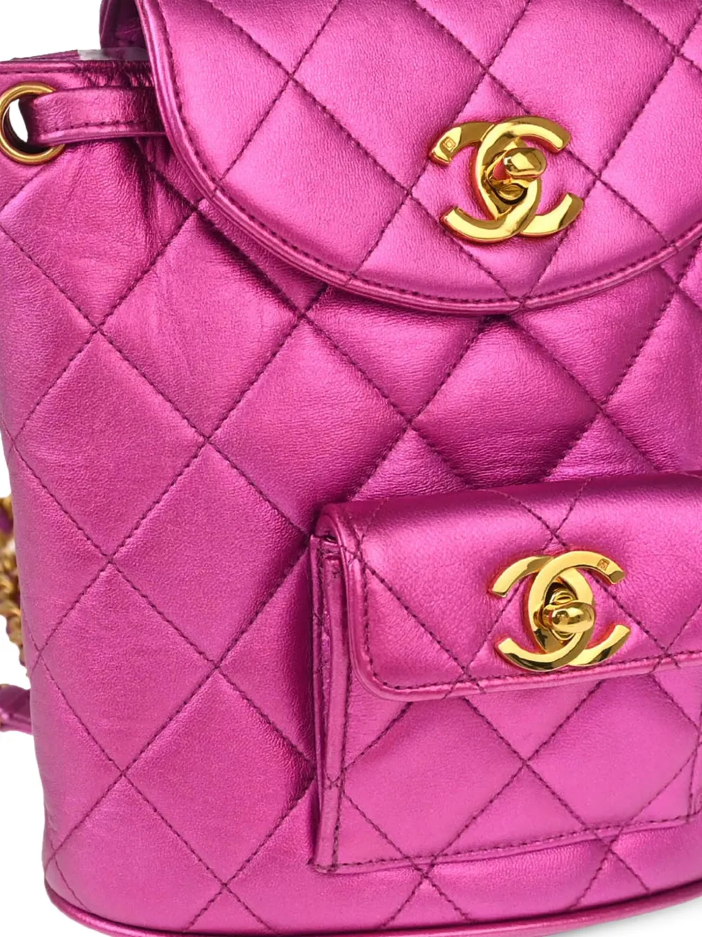 Pre-owned Chanel 1992 Small Duma Backpack In 粉色