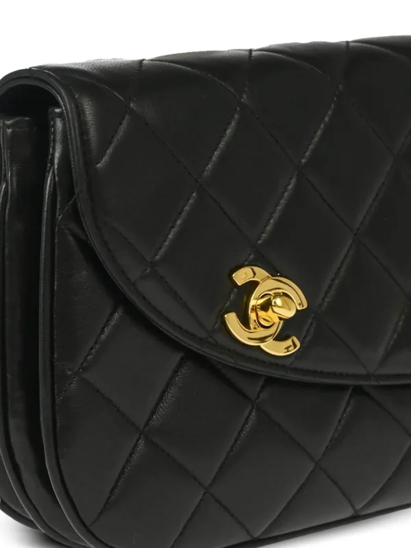 コッペ様ご売約品✨CHANEL　vintageキルティング×レザークラッチバック CHANEL Pre-Owned 2016 キルティング クラッチバッグ | ブラック