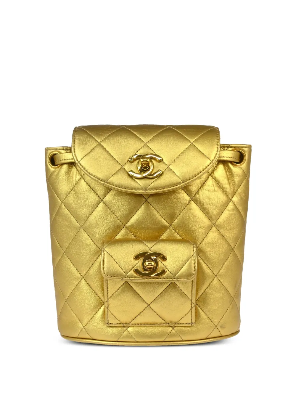 CHANEL Pre-Owned 1992 デュマ バックパック S - ゴールドトーン CHANEL Pre-Owned 1992 デュマ バックパック S - ゴールドトーン