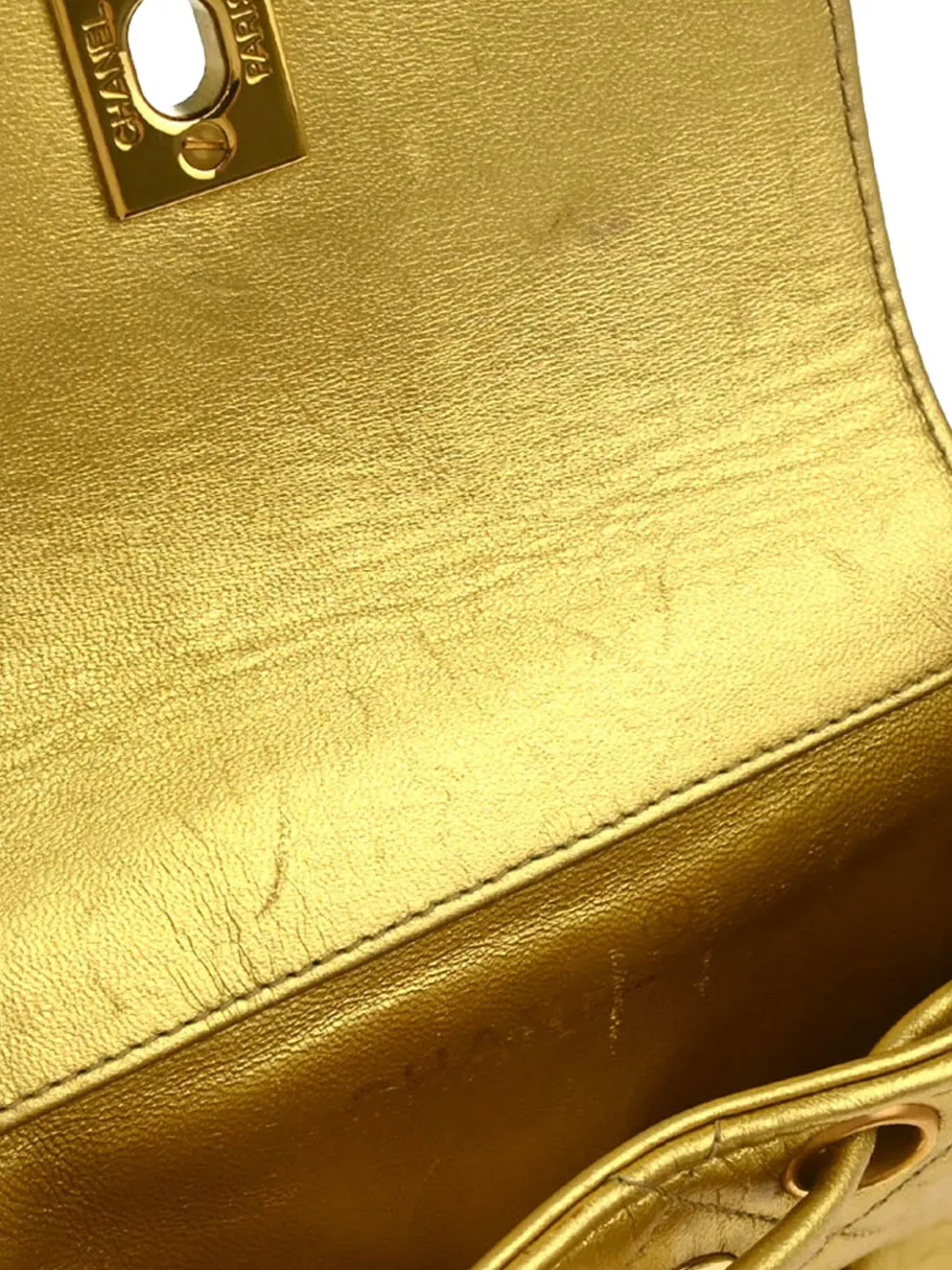 Pre-owned Chanel 1992 Small Duma Backpack In 金色