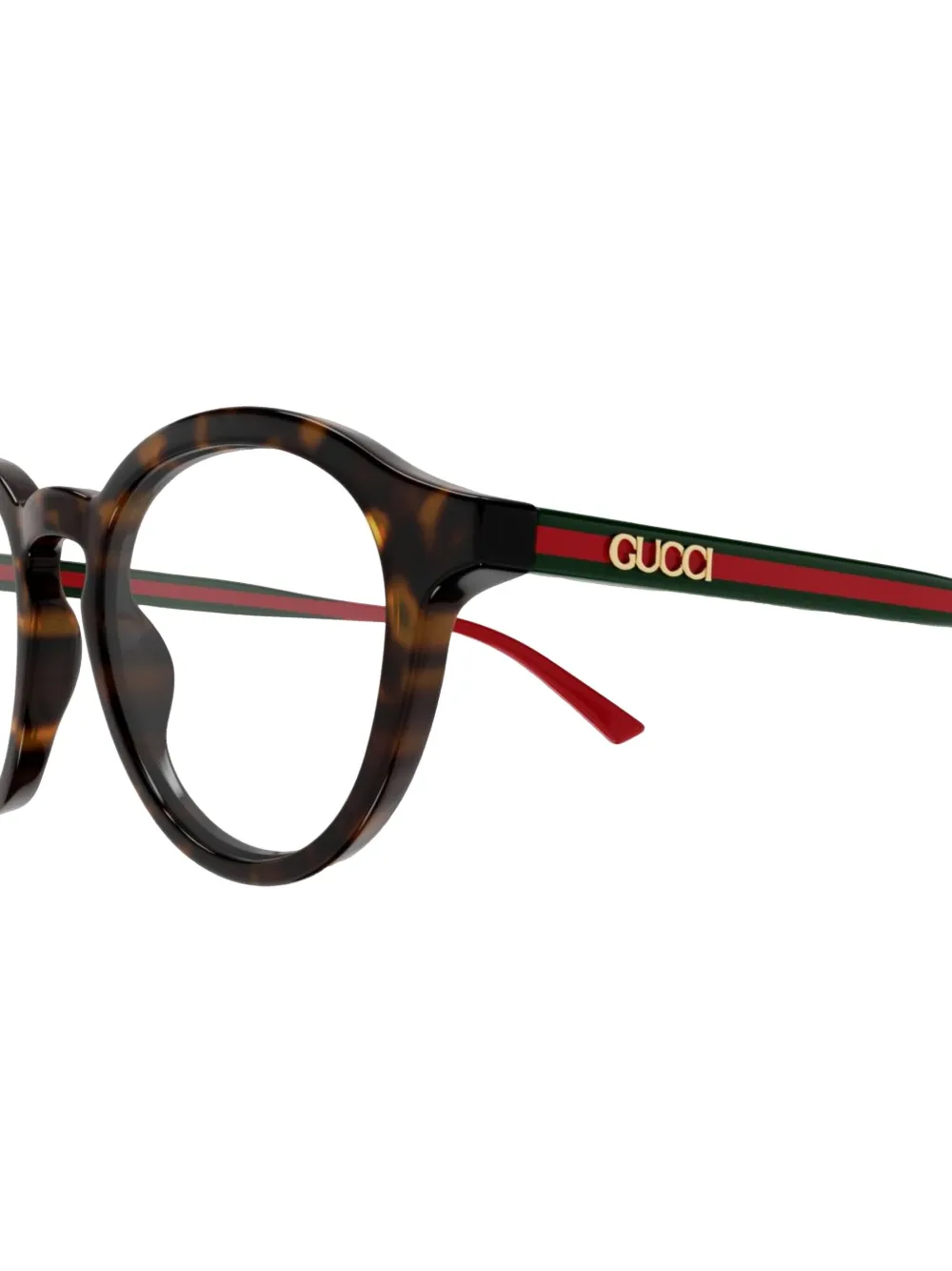 Gucci Round-frame Glasses In 褐色