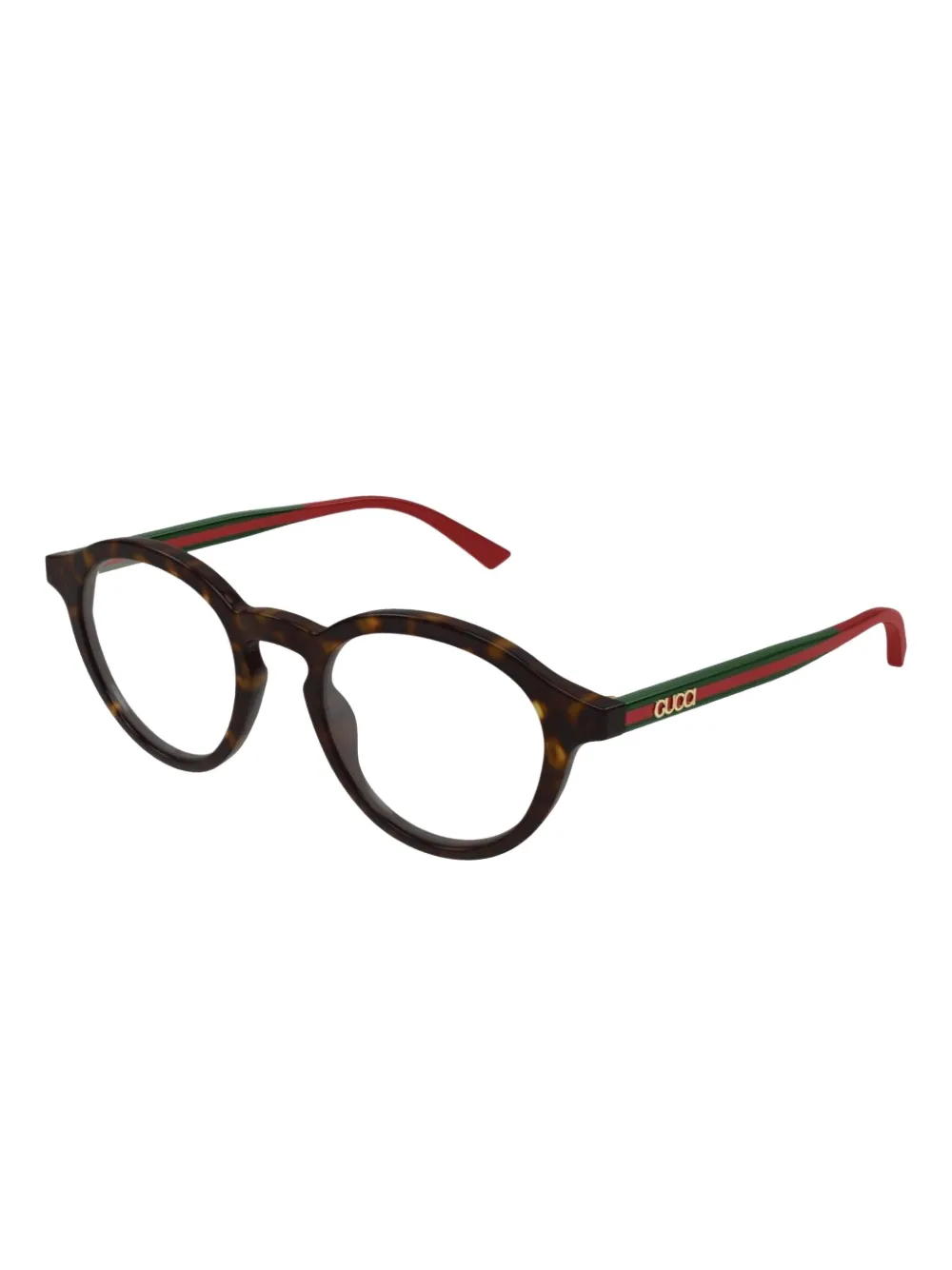 Gucci Eyewear Bril met logoprint - Bruin