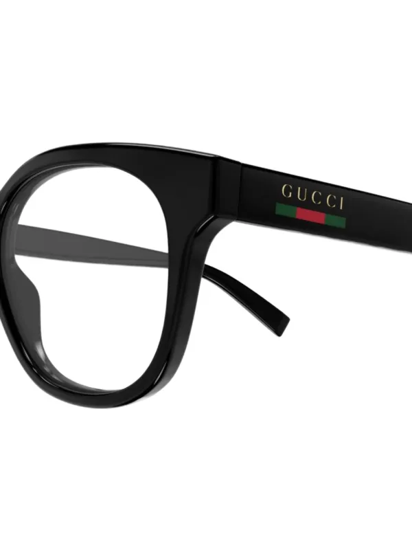 Gucci Eyewear ラウンド眼鏡フレーム | ブラック | FARFETCH JP