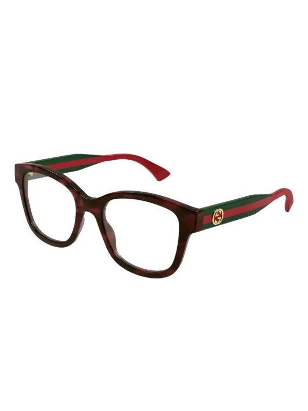 Gucci Interlocking Brown Plastic Eyewear 25787698_55952111_600.jpg main image 2