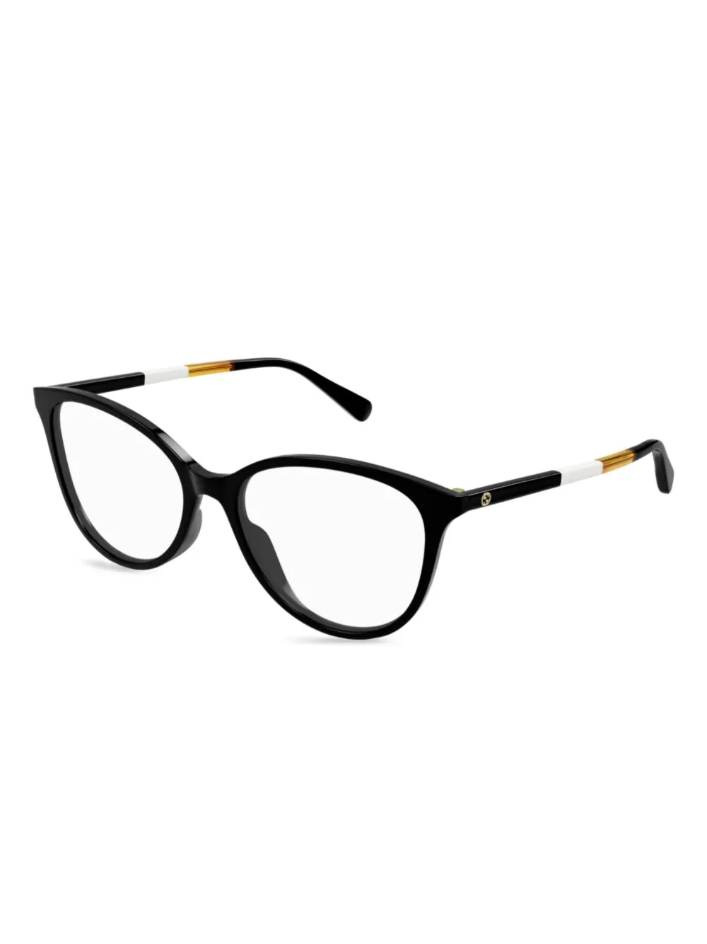 Gucci Eyewear butterfly-frame glasses - Zwart