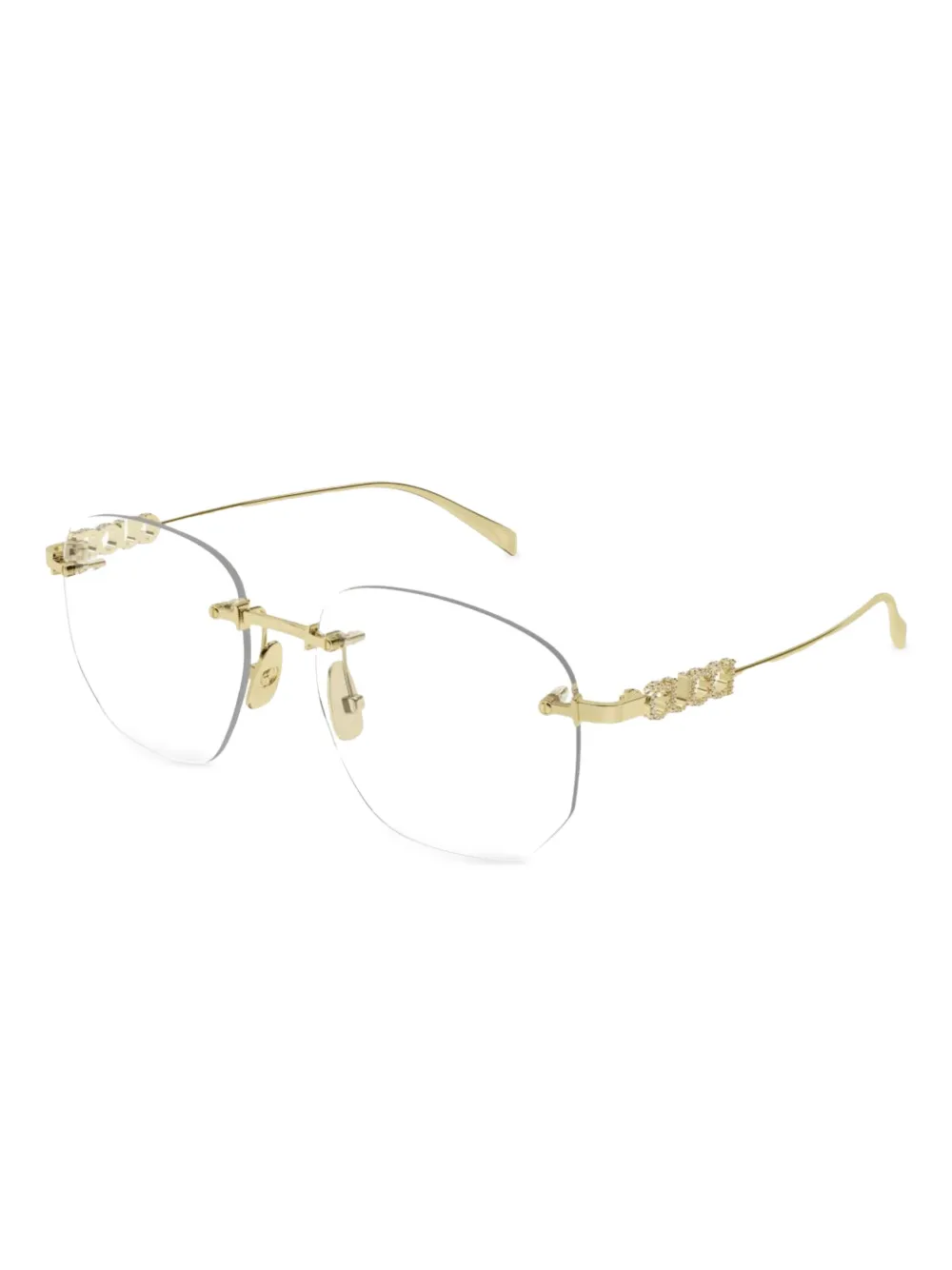 Gucci Eyewear Bril met logo - Goud