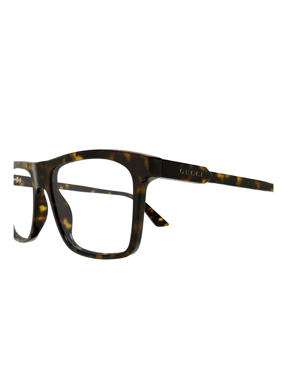 Gucci Square-frame Glasses In 褐色