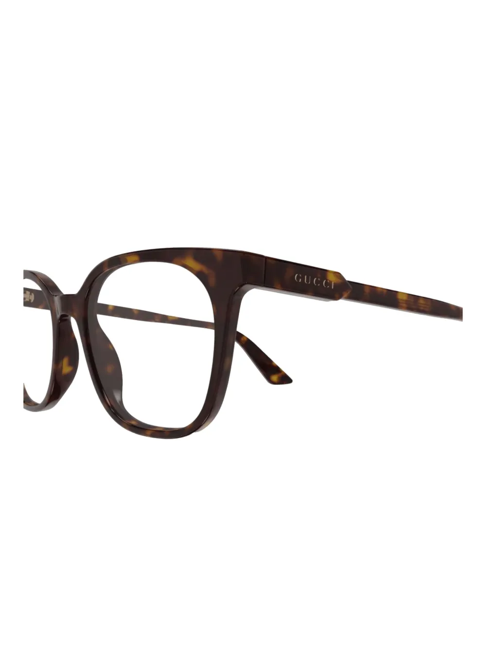 Gucci Eyewear Bril met logoprint - Bruin