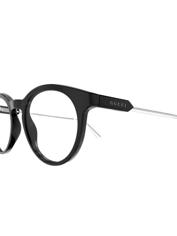 Gucci Eyewear ラウンド眼鏡フレーム | ブラック | FARFETCH JP