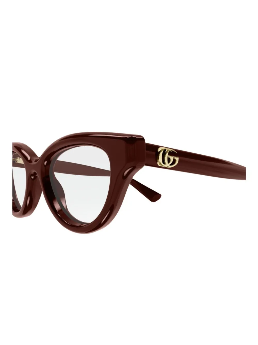 Gucci Gg-plaque Glasses In 红色