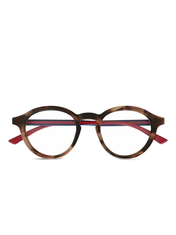Gucci Eyewear ラウンド眼鏡フレーム | ブラウン | FARFETCH JP
