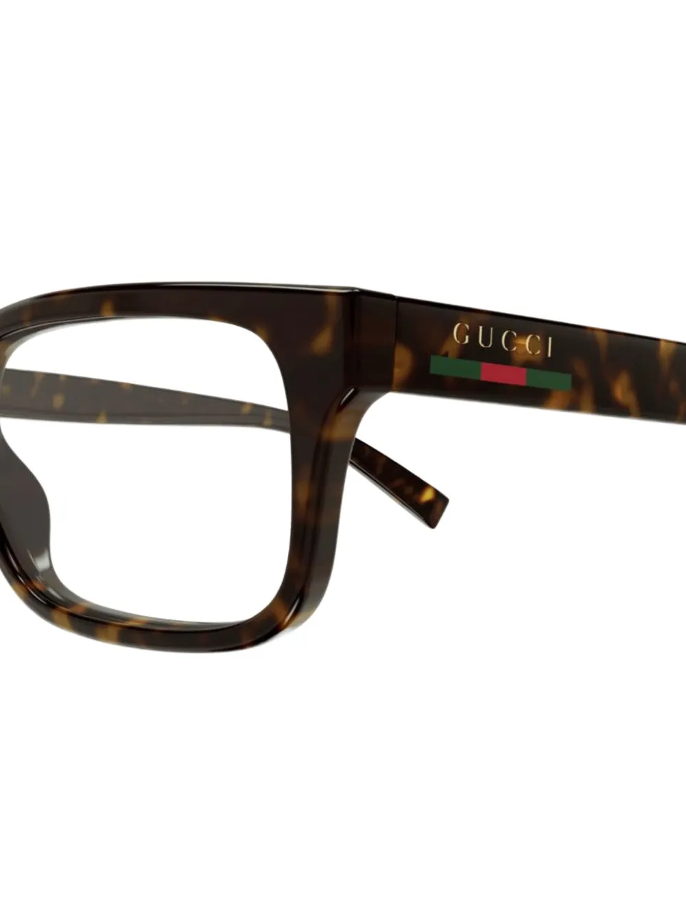 Gucci Eyewear Bril met rechthoekig montuur Bruin
