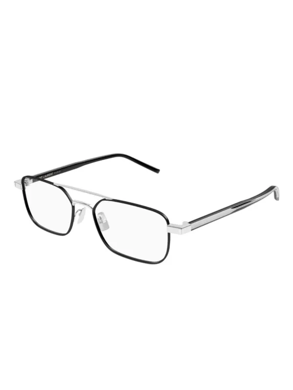 SAINT LAURENT パイロットフレームメガネ Saint Laurent Eyewear パイロット眼鏡フレーム | ブラック