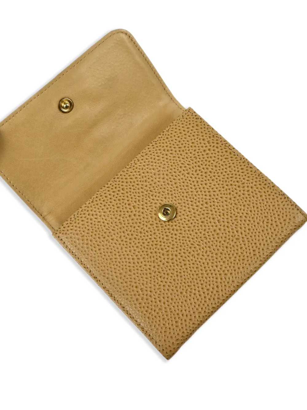 Pre-owned Chanel 2002 Bi-fold Leather Wallet In 中性色