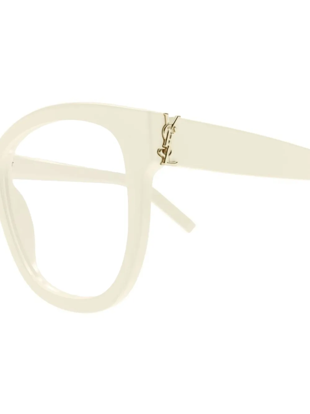 Saint Laurent Eyewear Bril met logoplakkaat Wit