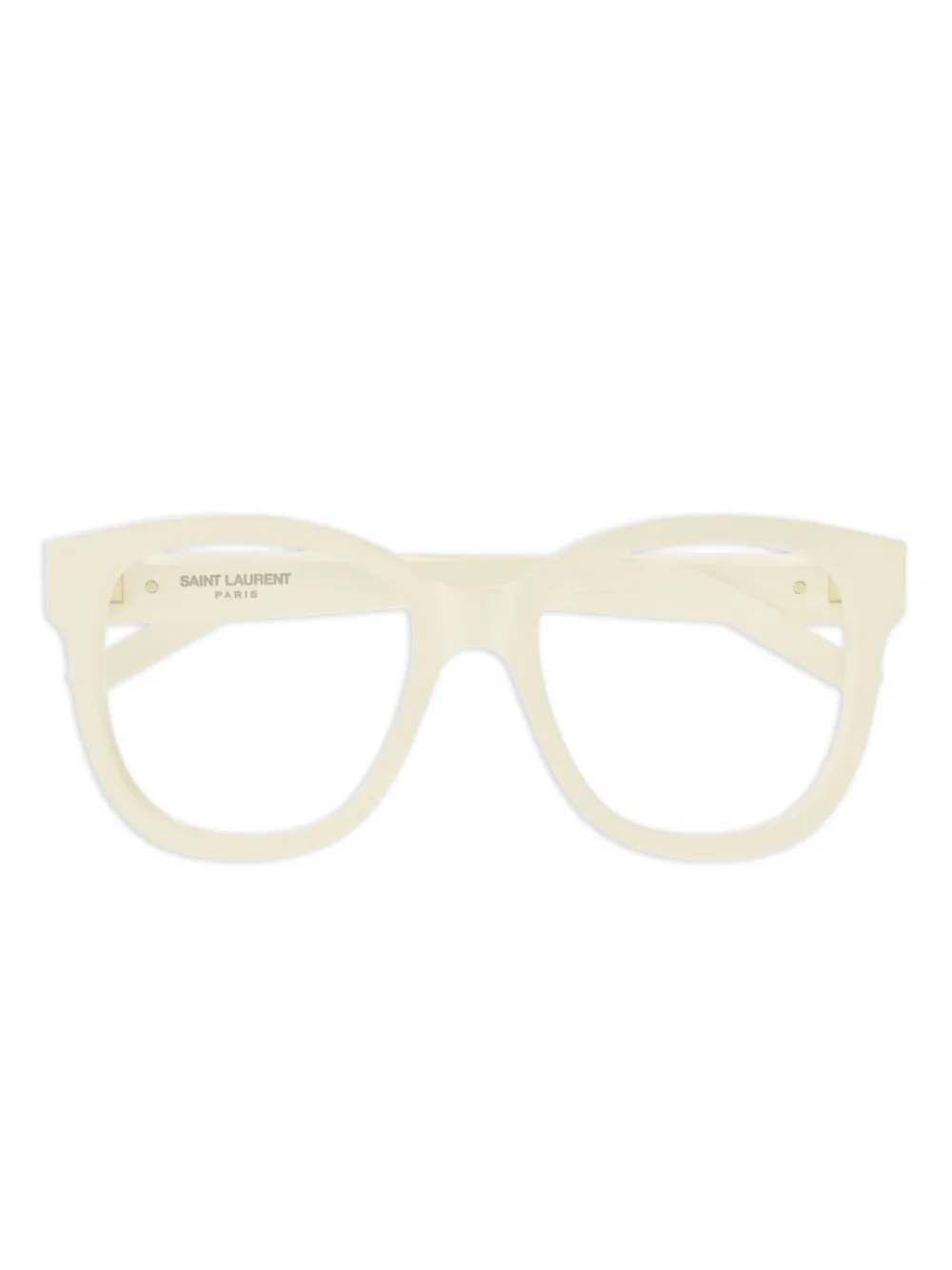 Saint Laurent Eyewear logo-plaque glasses - Bianco