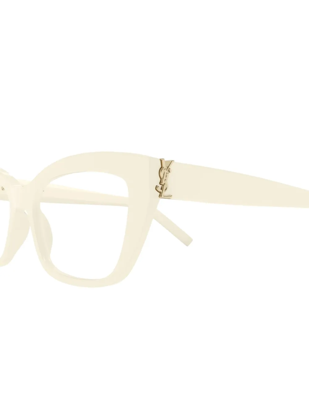 Saint Laurent Logo-plaque Glasses In 中性色